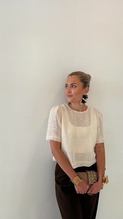 Jill Pailletten Top Beige - Afbeelding 2