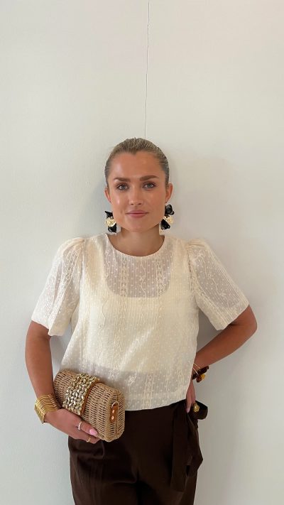 Jill Pailletten Top Beige