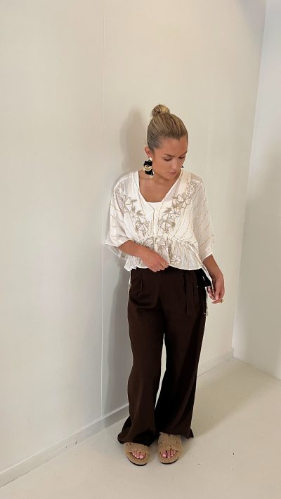 Zivi Linnen Pants Brown - Afbeelding 5