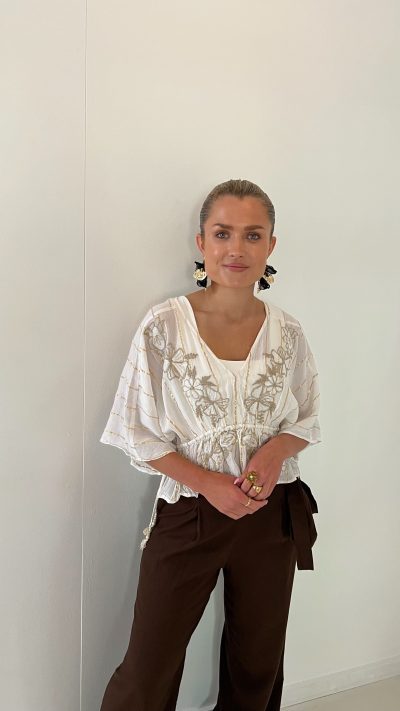 Top Emilia Florina White - Afbeelding 5