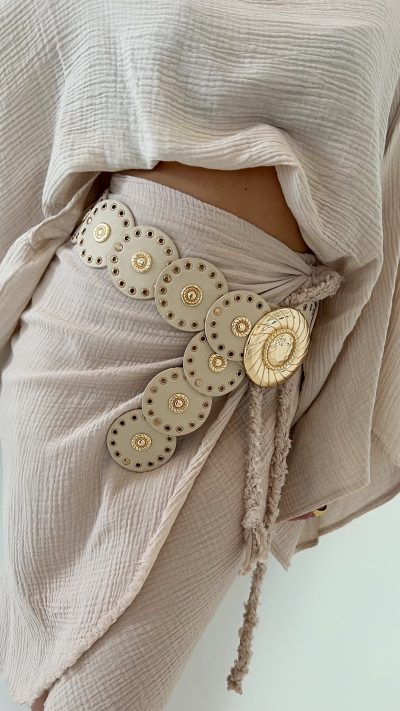 Skirt Wide Linen Powder - Afbeelding 2