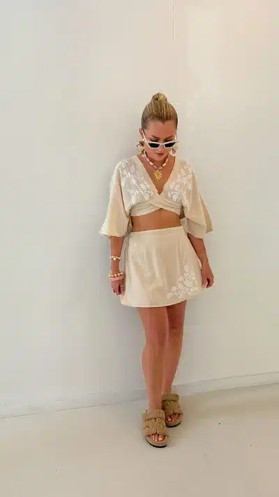 Skort Puro Encanto Ecru
