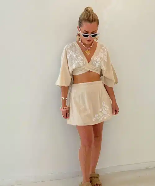 Skort Puro Encanto Ecru