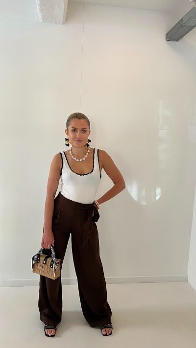 Zivi Linnen Pants Brown