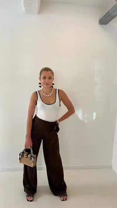 Zivi Linnen Pants Brown