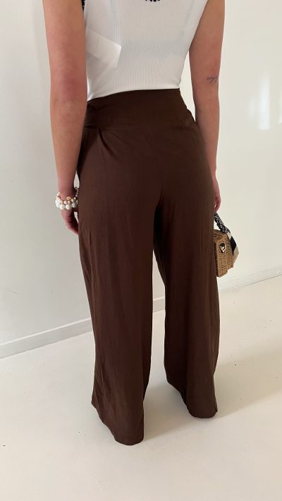 Zivi Linnen Pants Brown - Afbeelding 3
