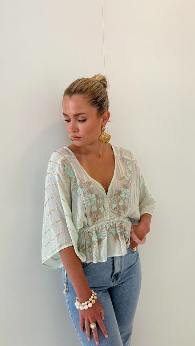 Top Emilia Florina Mint - Afbeelding 6