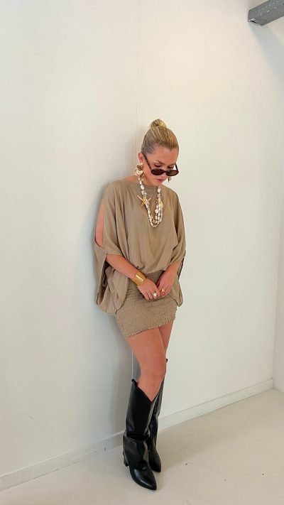 Dress Tamar Waze Taupe - Afbeelding 6
