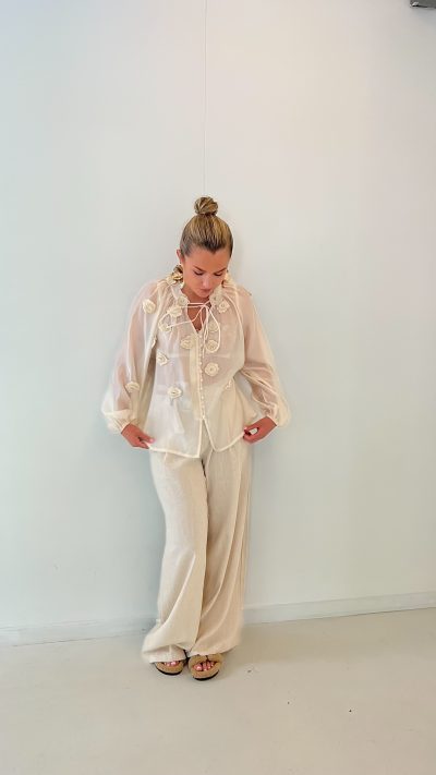 Sofie Sheer Blouse Beige - Afbeelding 6
