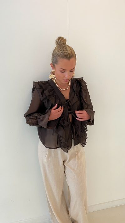 Yaya Blouse Brown - Afbeelding 5