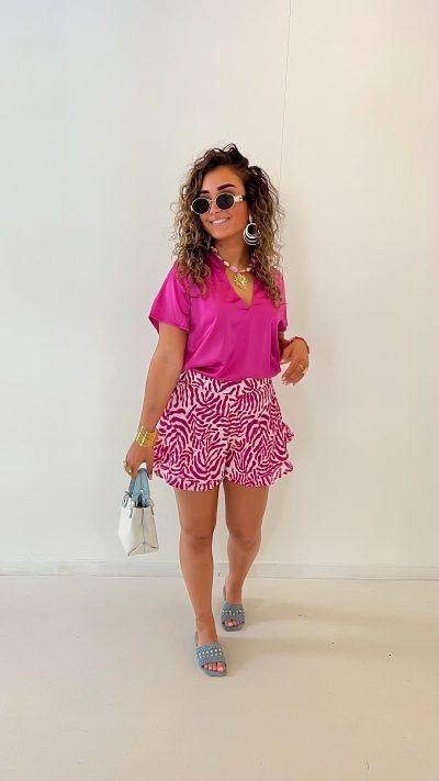 Lofty Manner Short Anya Purple Coral Print