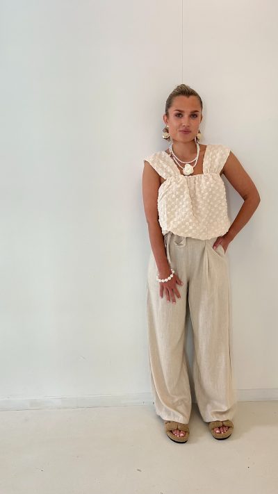 Dewy Top Beige - Afbeelding 2