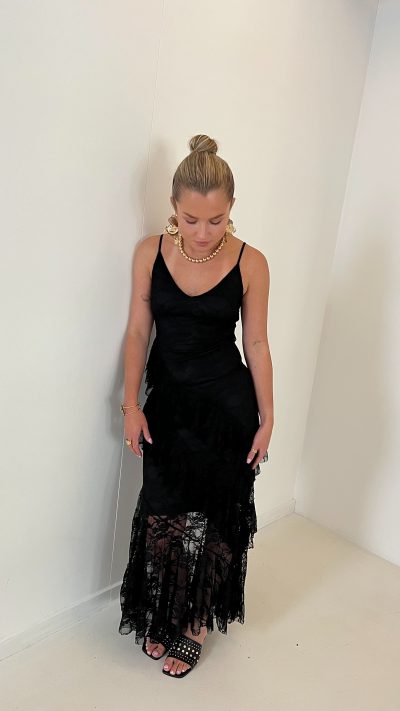 Lora Lace Dress Black - Afbeelding 4