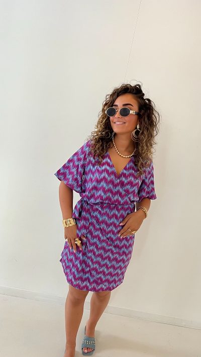 Lofty Manner Dress Nisha Multi Wave Print - Afbeelding 4