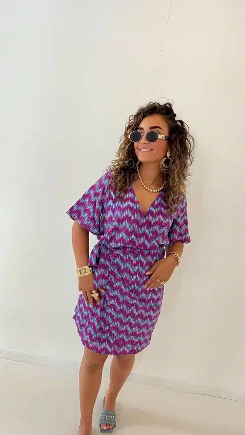 Lofty Manner Dress Nisha Multi Wave Print