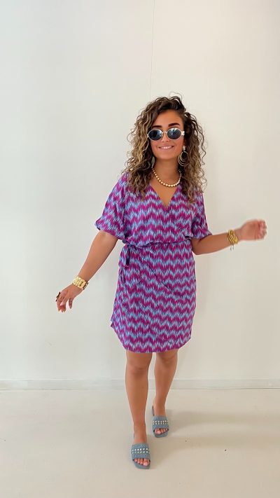 Lofty Manner Dress Nisha Multi Wave Print