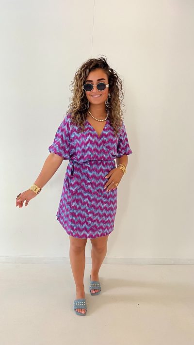 Lofty Manner Dress Nisha Multi Wave Print - Afbeelding 5