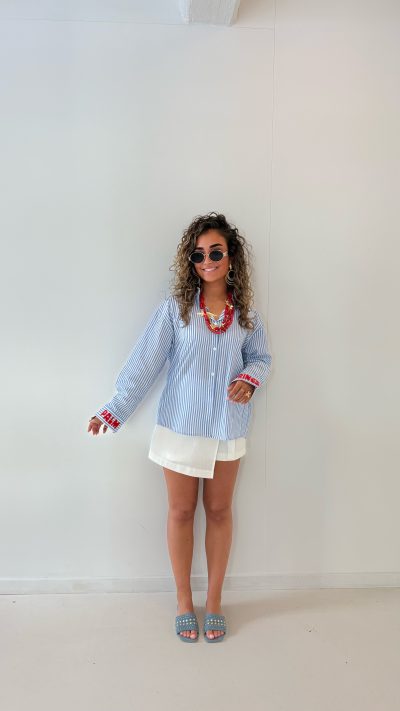 Linnen Skort White - Afbeelding 4