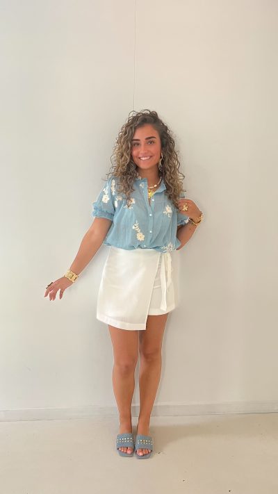Linnen Skort White - Afbeelding 6