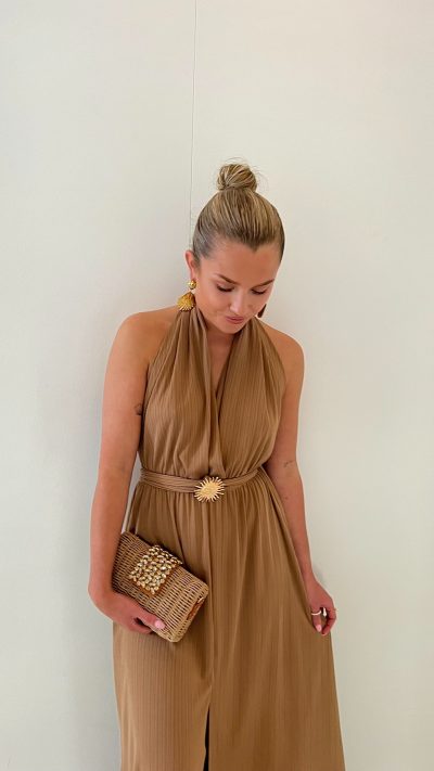 Pachi Long Dress Camel - Afbeelding 6