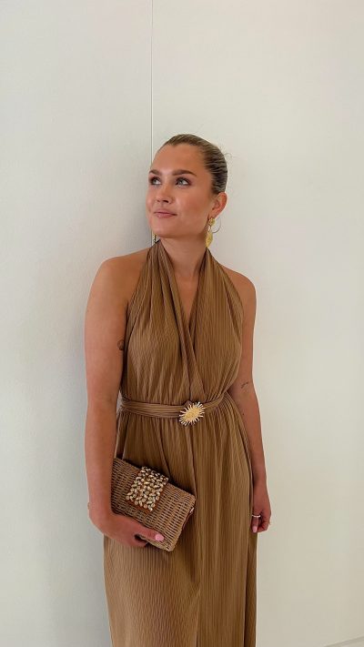 Pachi Long Dress Camel - Afbeelding 3