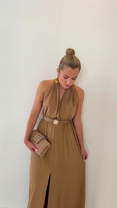 Pachi Long Dress Camel - Afbeelding 2