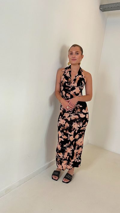 Maya Flower Dress Black - Afbeelding 3