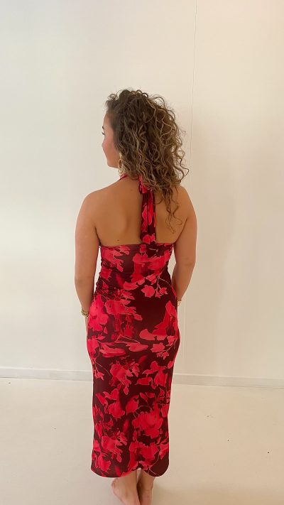 Maya Flower Dress Petrol - Afbeelding 3