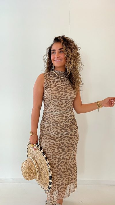 Bibi Leo Dress Camel - Afbeelding 3