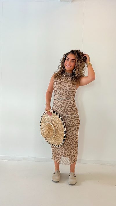 Bibi Leo Dress Camel - Afbeelding 5