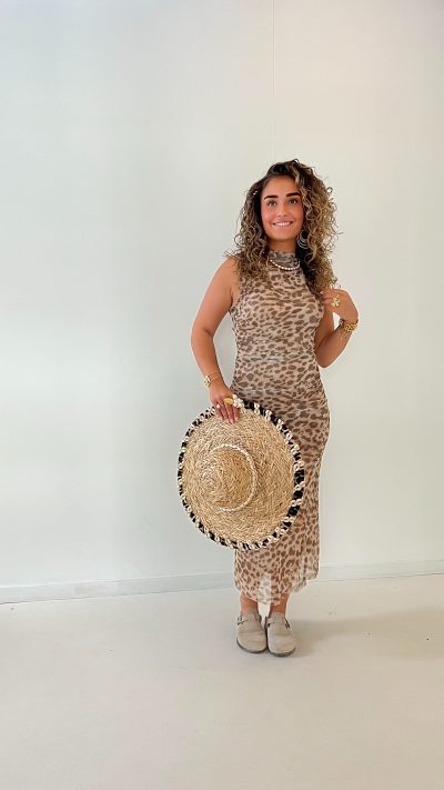 Bibi Leo Dress Camel