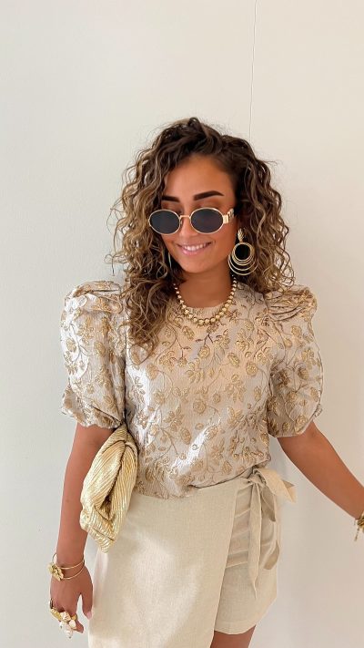 Susy Top Taupe Gold