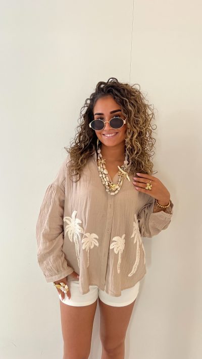 Palm Blouse Taupe