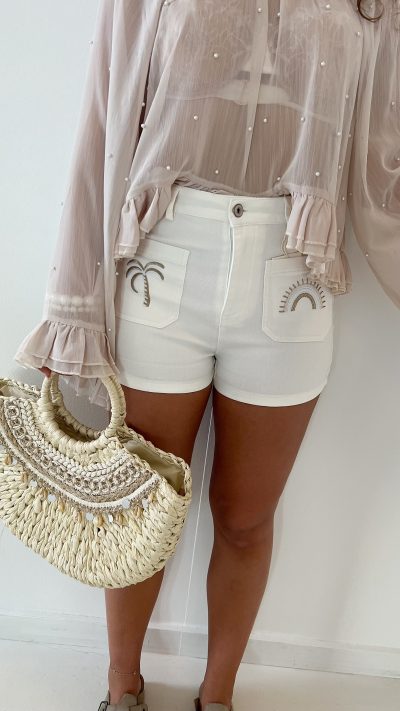 Rainbow Short Offwhite - Afbeelding 3