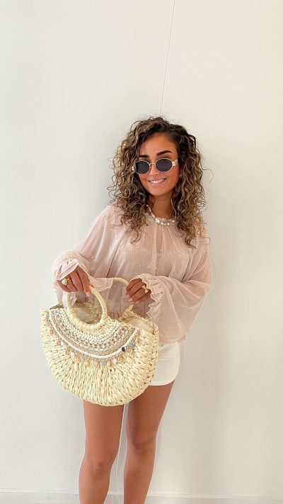Pearl Blouse Beige - Afbeelding 4
