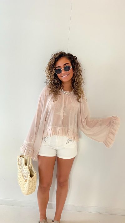 Pearl Blouse Beige - Afbeelding 5