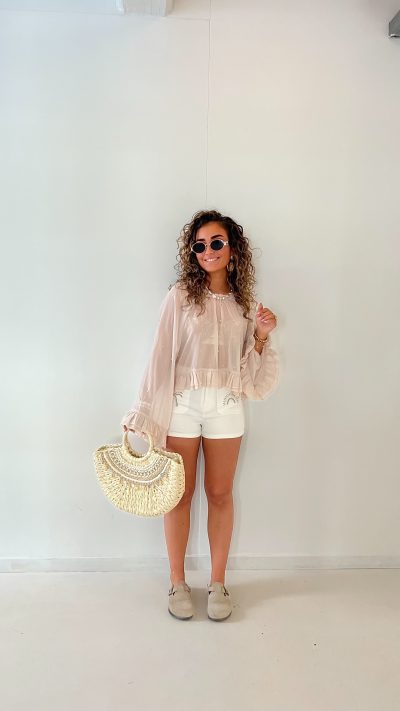 Pearl Blouse Beige - Afbeelding 3