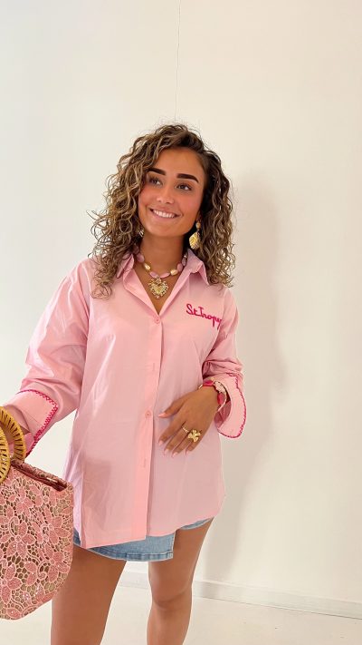 St Tropez Blouse Pink - Afbeelding 5