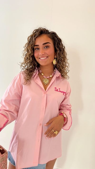 St Tropez Blouse Pink - Afbeelding 7