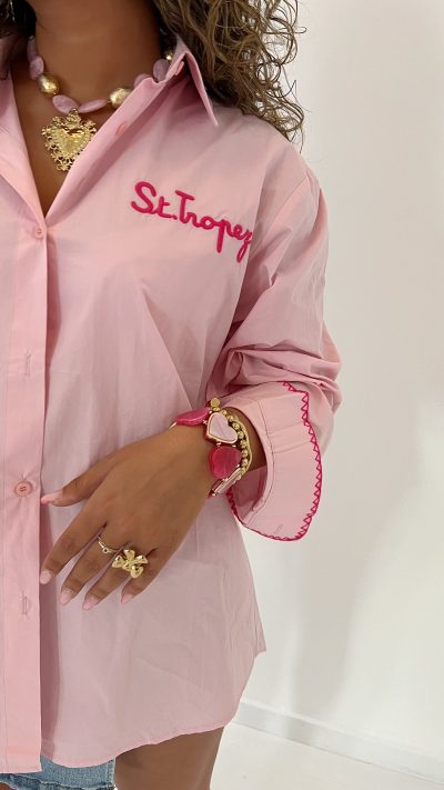 St Tropez Blouse Pink - Afbeelding 3