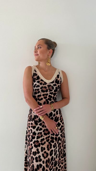 Lori Dress Leo Beige - Afbeelding 3