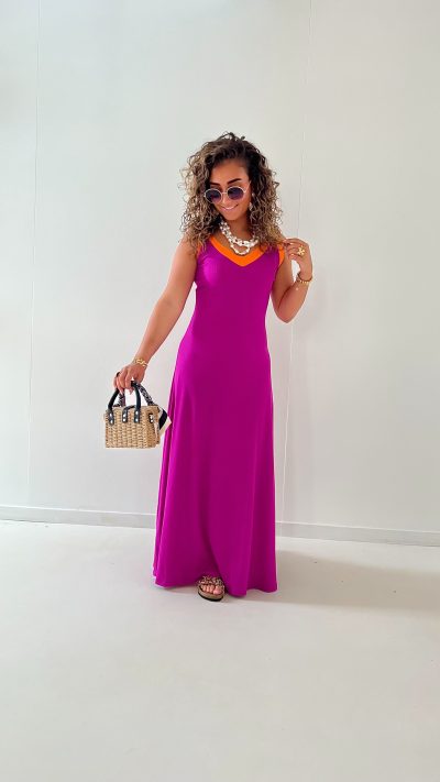 Lori Dress Violet Orange - Afbeelding 6