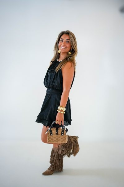 Pearls Dress Black - Afbeelding 4