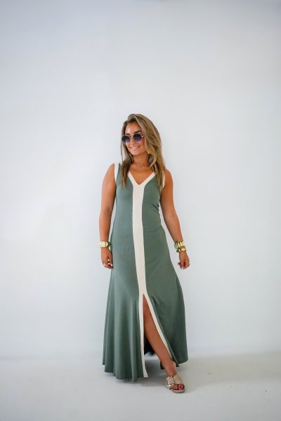 Lori Dress Green Creme