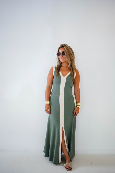 Lori Dress Green Creme - Afbeelding 4