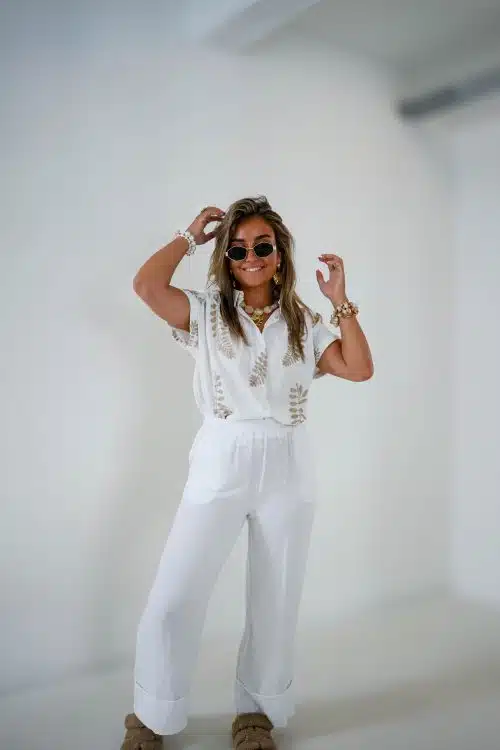 Pia Pants White
