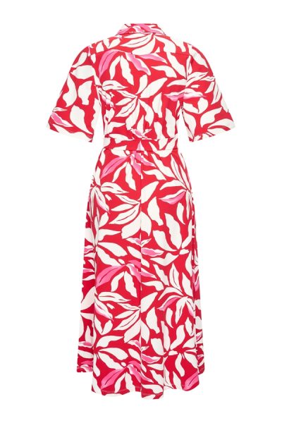Mi Piace Travel  Dress Wide Sleeve Red - Afbeelding 2