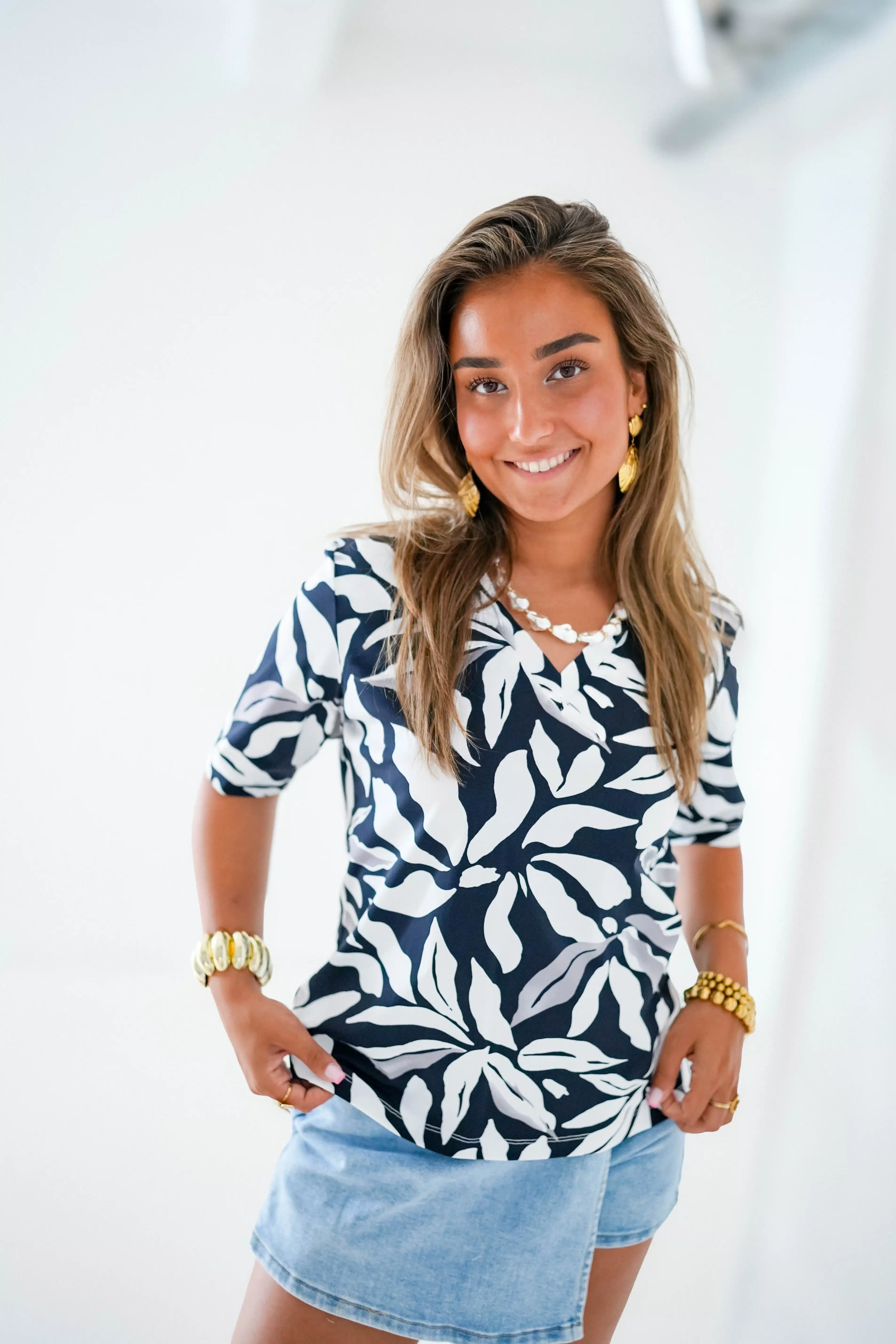 Mi Piace Travel V Neck D.Blue - Afbeelding 3