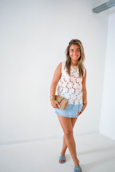 Ella Embroidery Top Pink - Afbeelding 3