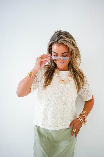 Cilou Top Embroidery Creme - Afbeelding 3